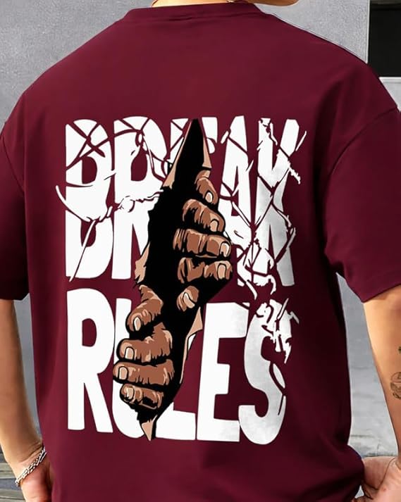 AUSK Baggy Hip-Hop T-Shirt for Men – Graphic Printed T Shirts || Oversized Men Tshirt || T-Shirts